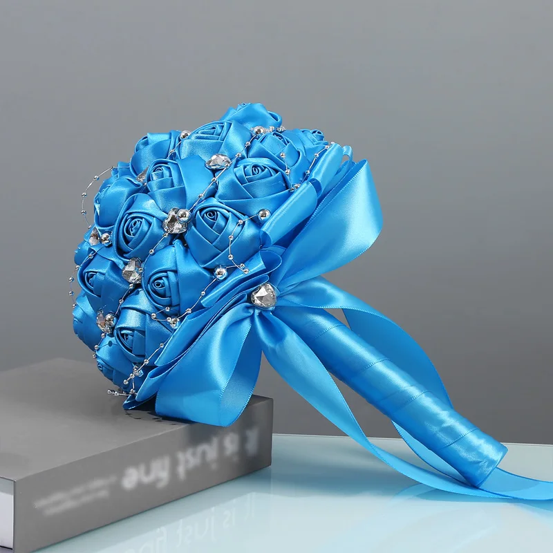 A handmade faux crystal rose bridal bouquet | Elegant sparkly wedding accessory - the perfect romantic celebration souvenir