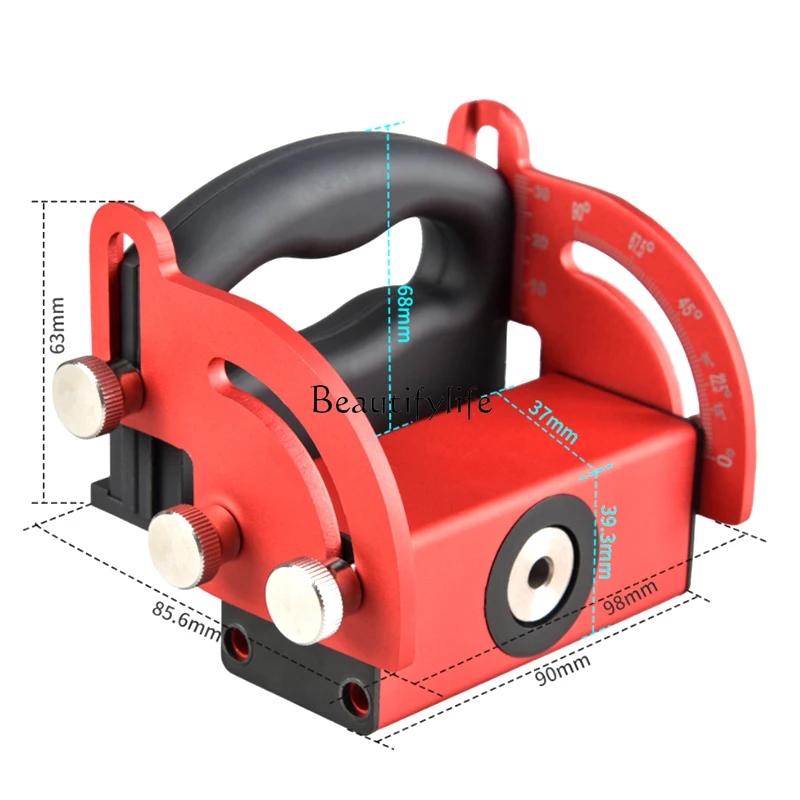 Adjustable Oblique Hole Multi-Angle Woodworking Locator Center Scriber Piercer Splicing Tool