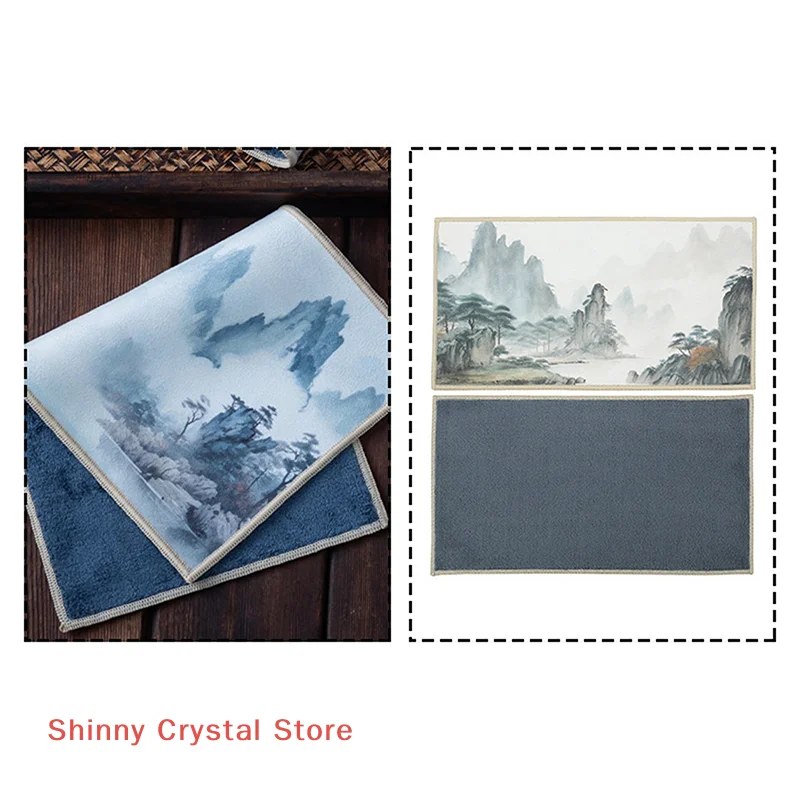 جديد 30*18 سنتيمتر منشفة شاي الراقية مع النمط الرجعية واللوحة الملونة ، قماش خاص لشرب الشاي ، طقم شاي ممتاز