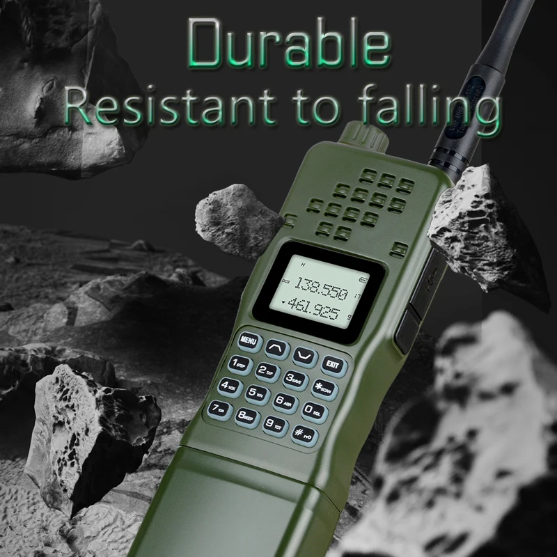 Baofeng AR-152 15W, tranceiver dua arah Radio 12000mAh baterai taktis jarak jauh Walkie Talkie AN /PRC-152 Dual Band