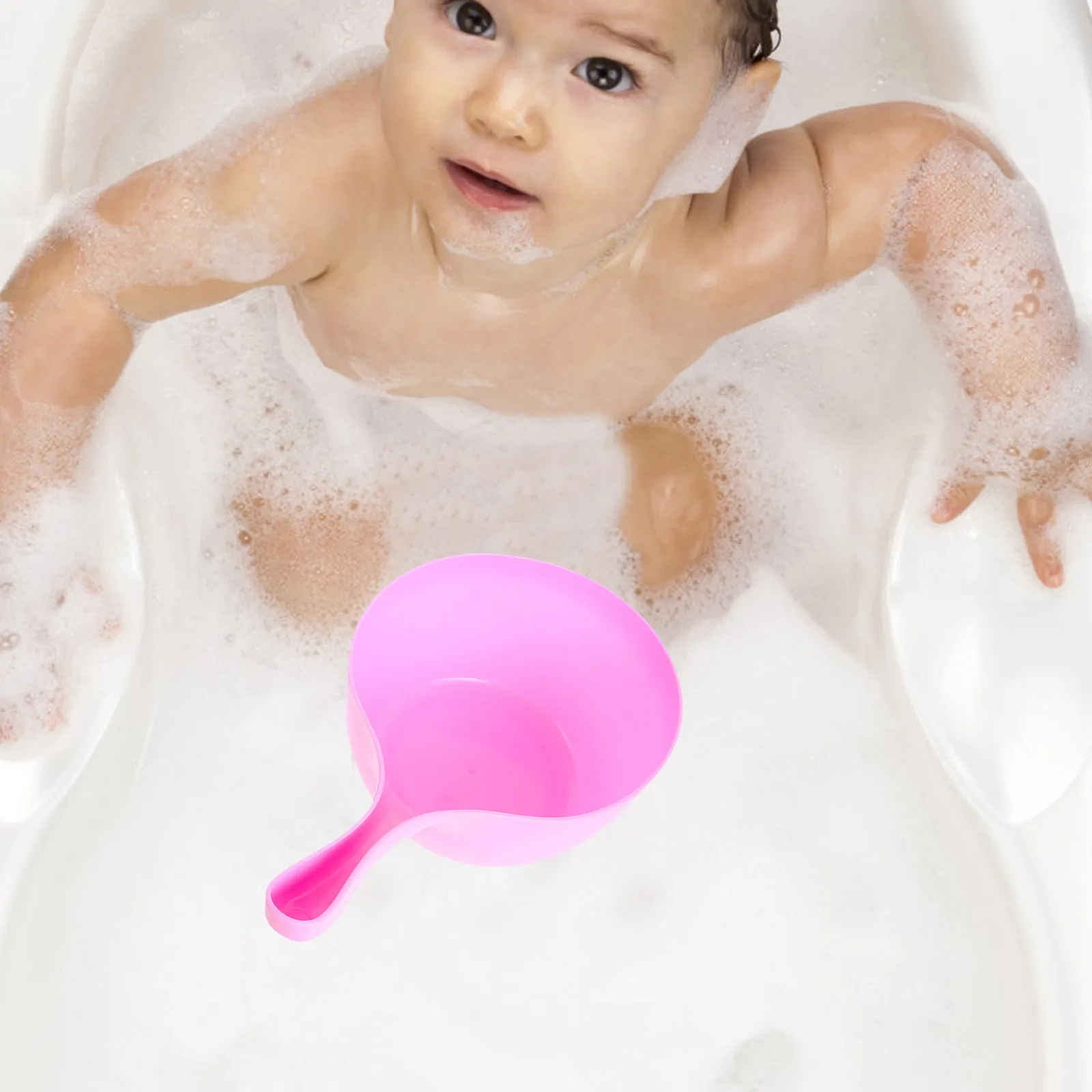 3 pezzi mestolo da cucina in plastica spessa paletta da bagno ergonomica mestolo per acqua domestico per lavare frutta e verdura