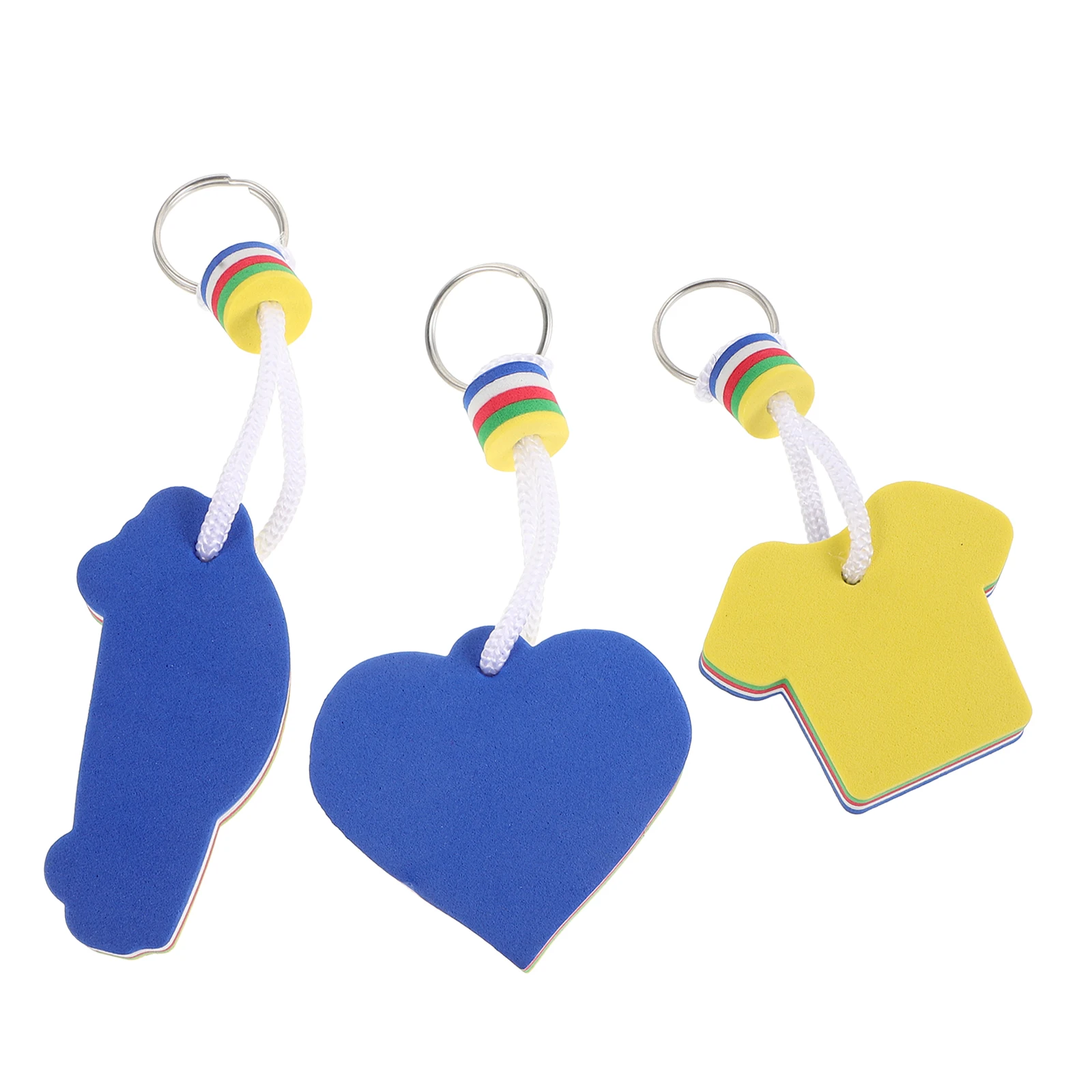 3 قطع المفاتيح العائمة العوامة قارب حلقة الشاطئ تعويم المراكب الشراعية المزدهرة Keyrings
