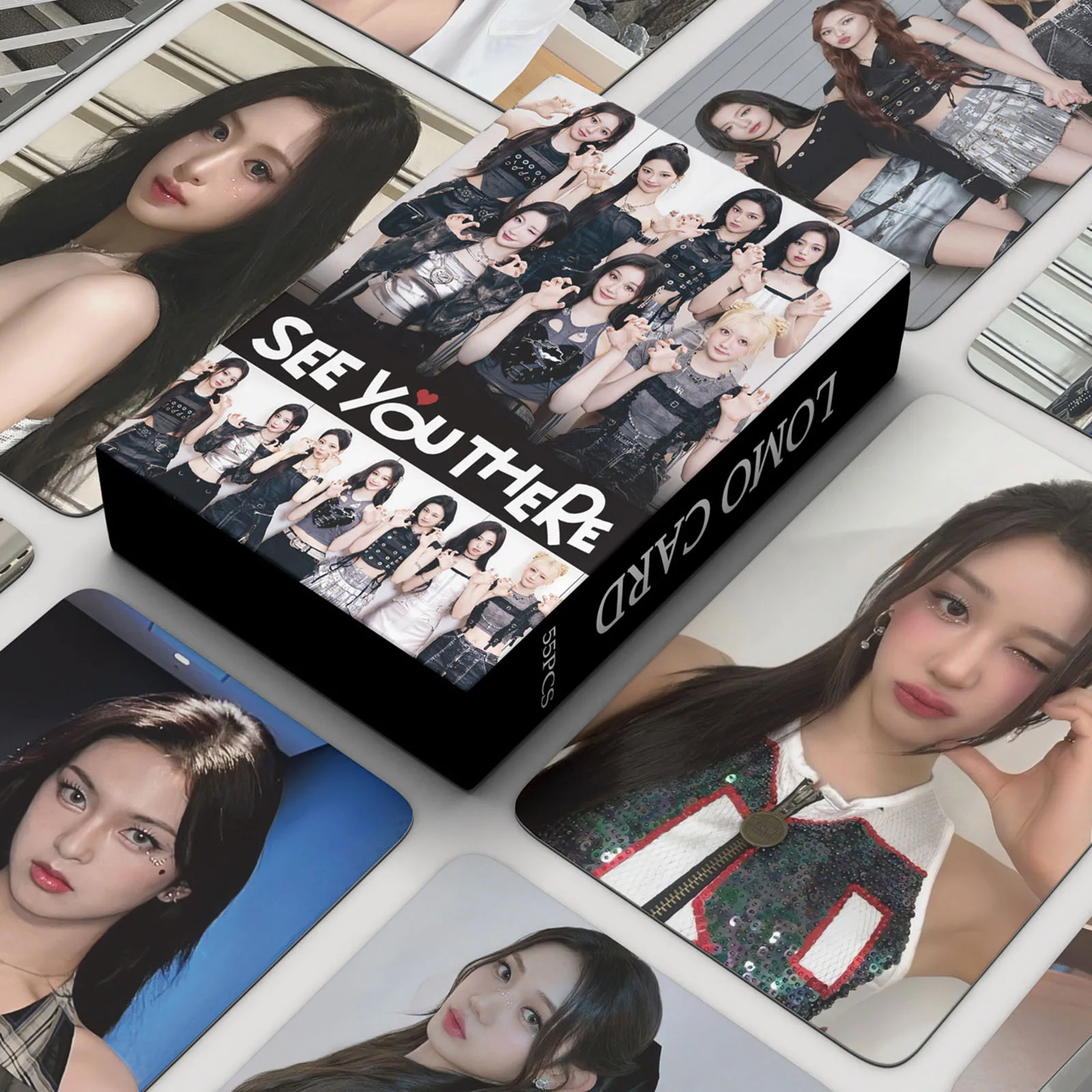 

55Pcs/Set KPOP Babymonster SEE YOU THERE Selfie Lomo Cards Ahyeon Ruka Rami Chiquita Two Sides Ins Stage Photocards Fans Gifts