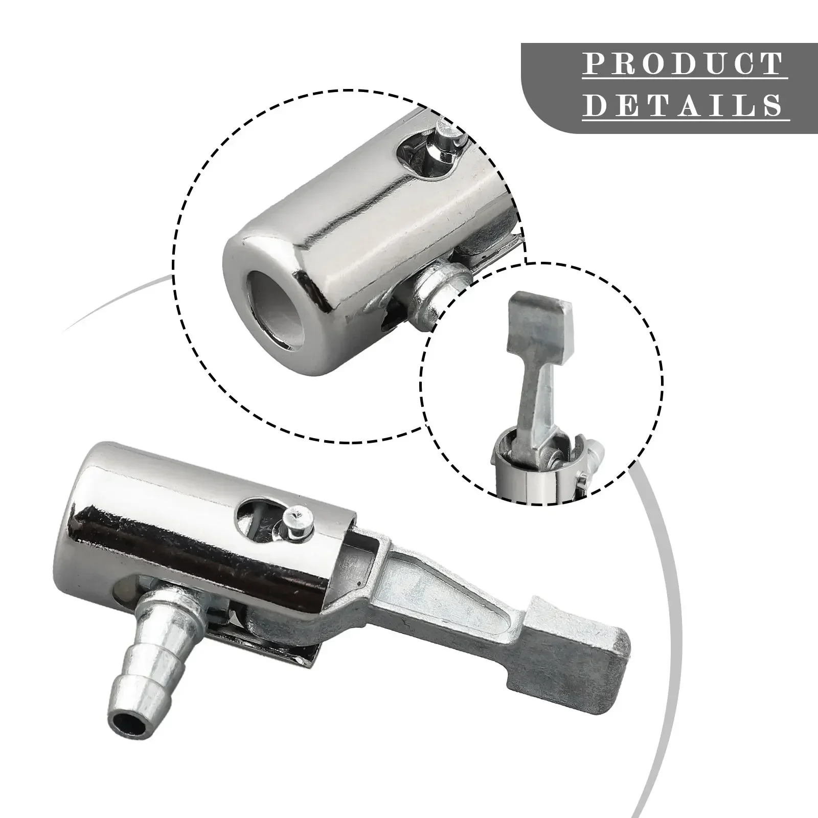 Bicycle Air Pump Nozzle Replacement Head Schrader-Valve Tyre Tube 6MM Inflation Pump Nozzle Pump Accessories Aluminum Alloy