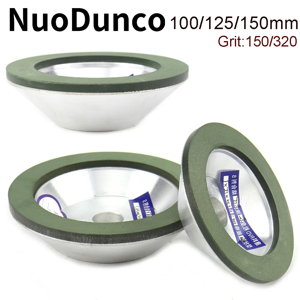 NuoDunco 100/125/150mm Diamond Grinding Wheel Cup Resin Polishing Wheel for Tungsten Steel Metal Saw Blade Sharpening Abrasives