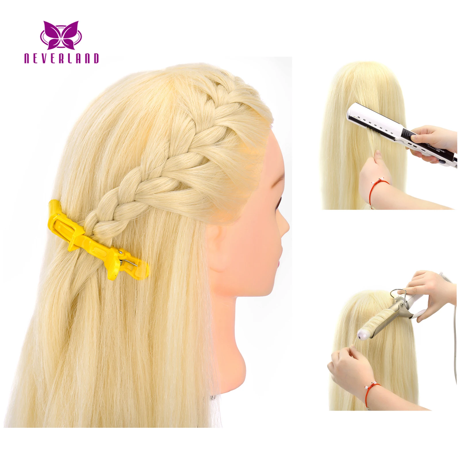 85% Real Human Hair Mannequin Training Head for Hair Hairstyling Professional Hairdressing Cosmetology Dolls Head for Hairstyles