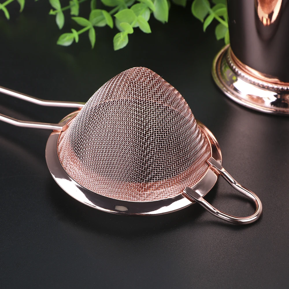 Flour Colander Sifter Gadgets Stainless Steel Wire Fine Mesh Strainer Bar Tools Cocktail Strainer For Removing Bits From Juice