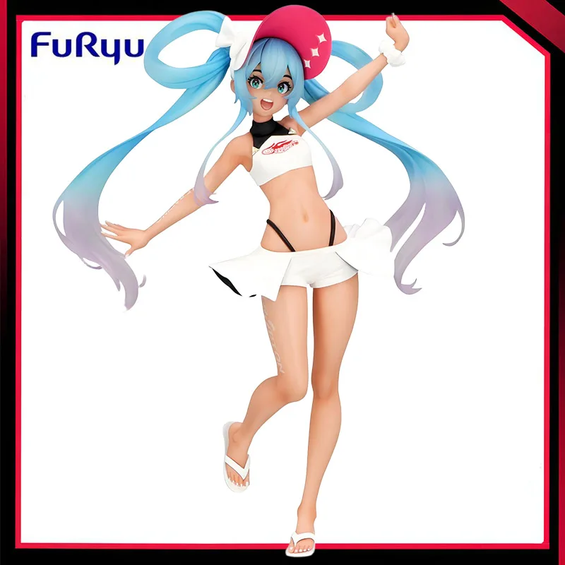 figurine-originale-furyu-hatsune-miku-gt-projet-trio-try-it-racing-miku-2024-vacances-d'ete-ver-figurines-en-pvc-modele-figurine