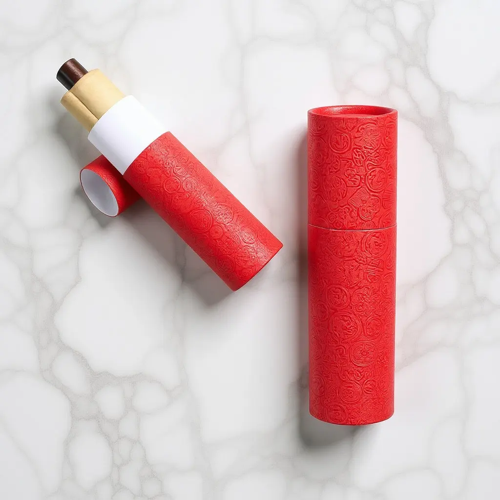 

Red Photo Storage Tube Portable Rigid Plastic Waterproof Holder Scroll Cylinder Poster Paper Tube Spring Couplet Photo Box