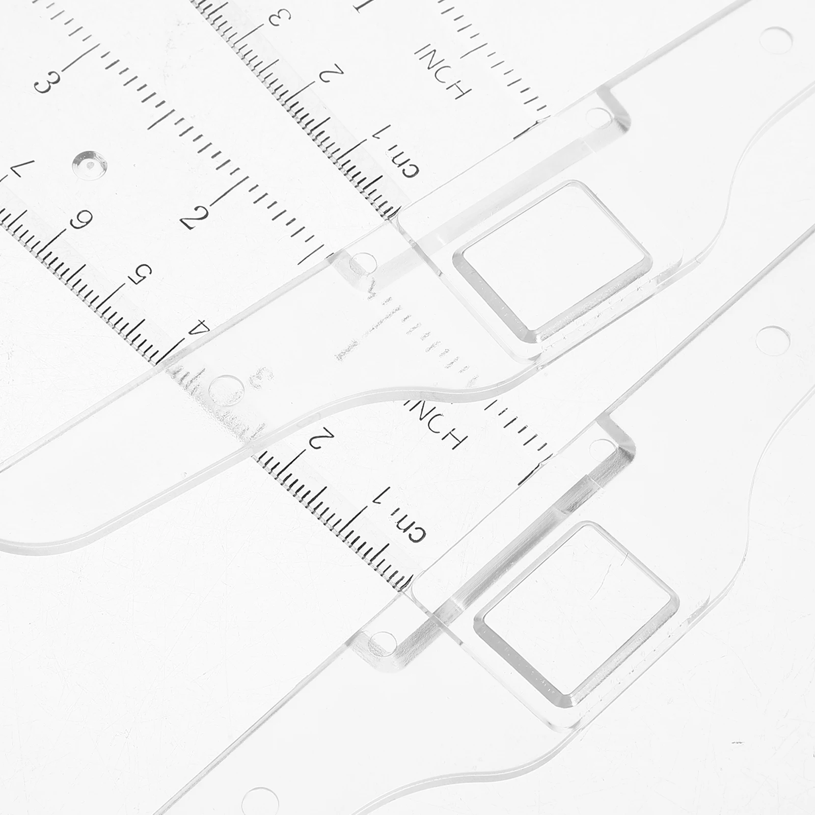

2 шт. Т-образная квадратная линейка, инструмент для рисования, прецизионные измерительные пластиковые линейки с двойной шкалой для инженера, студентов, домашнего офиса