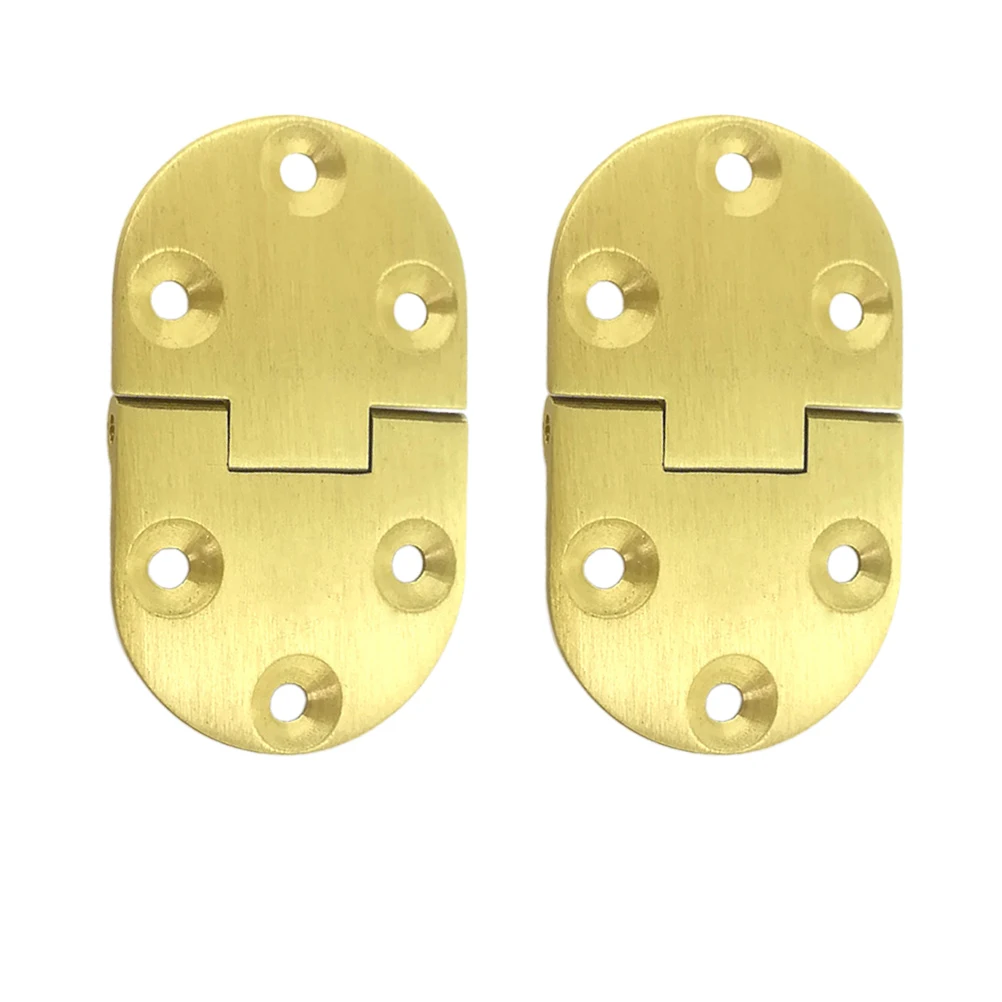 

2 Pcs Copper Hinge Smooth Surface Mute Folding Spring Door Loose Leaf Heavy Duty Silent Hardware Furniture Hinges Anti Rust
