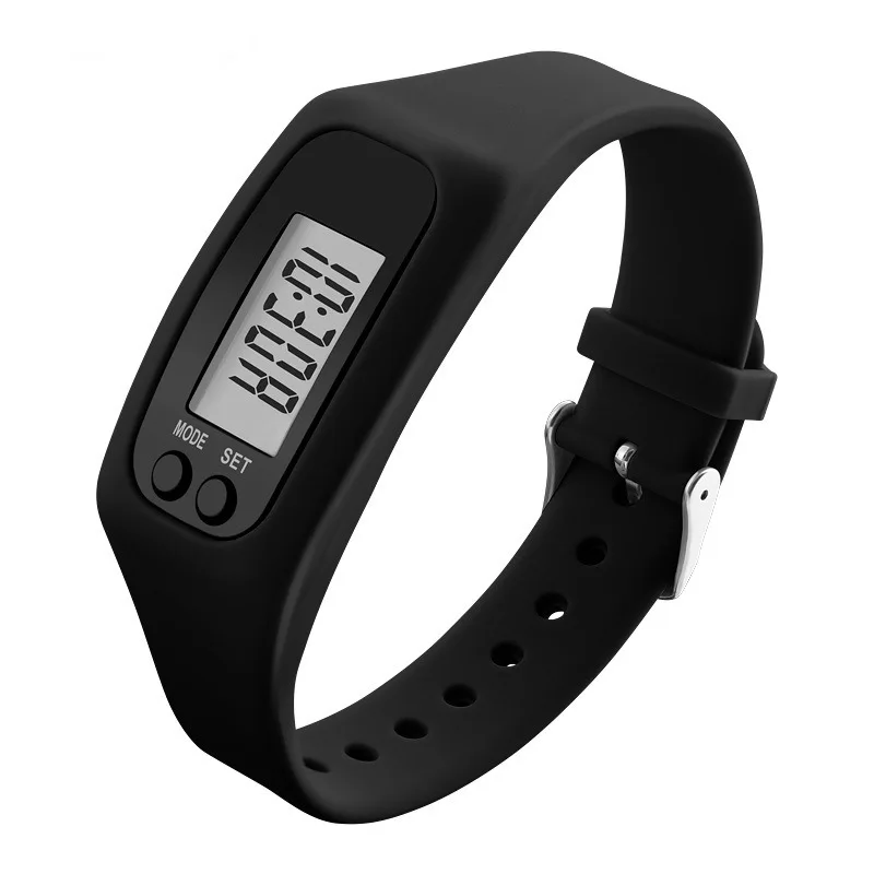 

Pedometer Watch With LCD Display Walking Fitness Wristband Digital Step Count