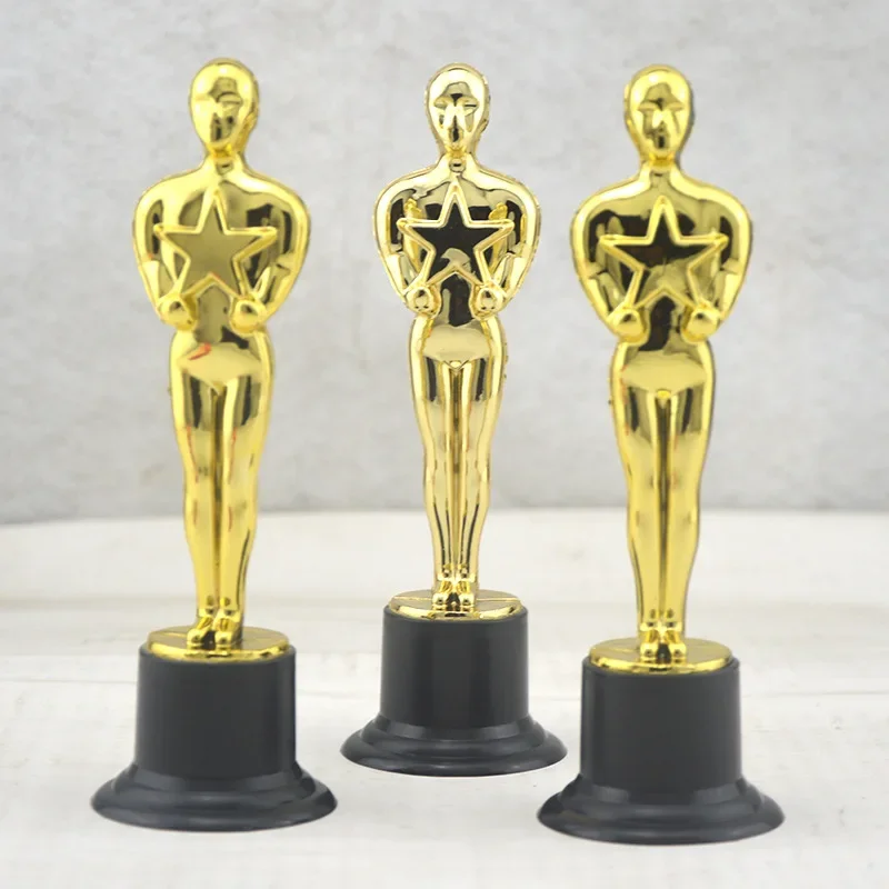 1-24PCS Model Oscar Statue Outdoor Toy Mini Trophy Children's Award Gift Reusable Baking Decoration Accessories Prop Toy Gift