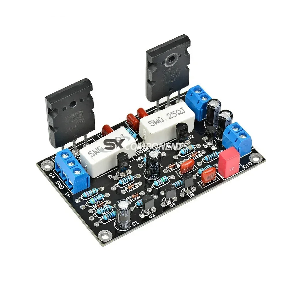 100W for 2SC5200+2SA1943 Audio Amplifier Board HIFI Mono Channel Amplifier Dual DC35V Speaker Home Theater for 2sc5200 amplifier