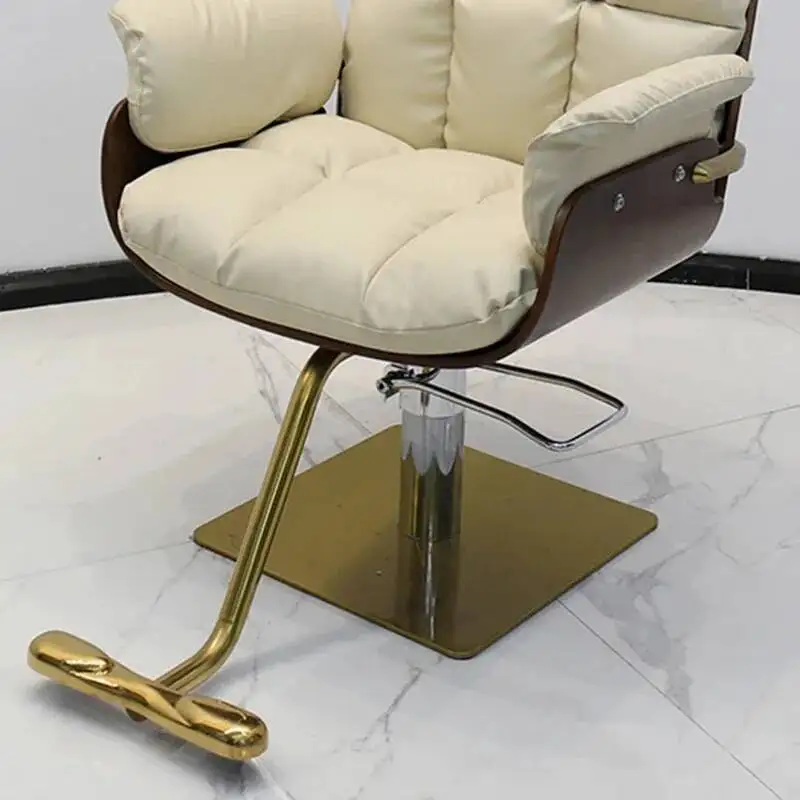 Barbershop Chair Office Hairdressing Barber Gold Luxury Professional Facial Barber Chair Manicure Silla De Barberia Furniture