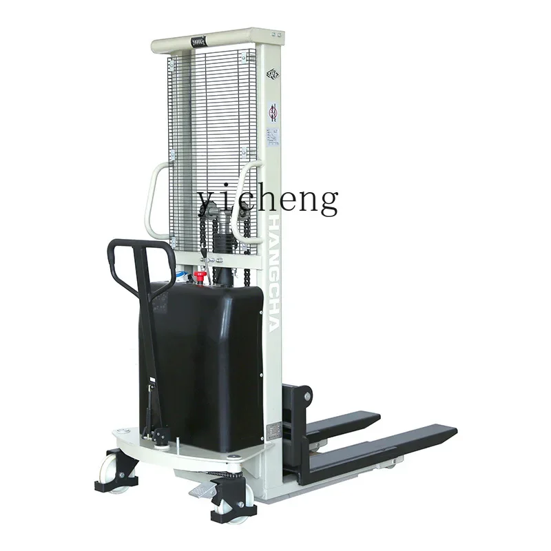 

TQH HCP1016 semi-electric stacker hydraulic lift truck handling loading and unloading lift truck ground cattle forklift