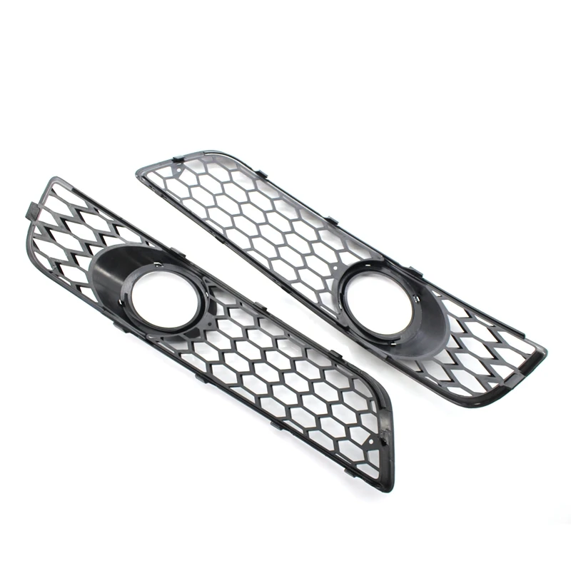 1 Pair Car Front Bumper Fog Light Mesh Grille Component For  A3 8P 2009-2013 8P0807682D Fog Lamp Honeycomb Grille Covers