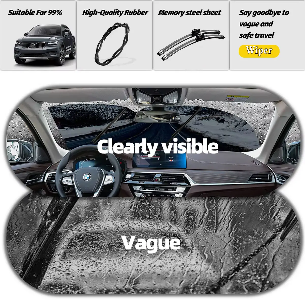 2 قطعة شفرات ممسحة السيارة الأمامية لسيارة شيفروليه كابتيفا MK1 بولت EUV الاعتدال كولورادو 2006-2024 ملحقات الزجاج الأمامي #3