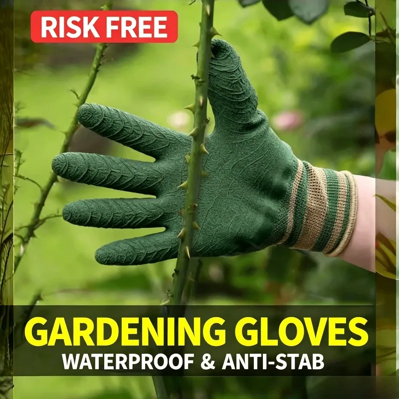 Gardening Thorn Proof Gloves Wear‑resistant Non‑slip Protective Gloves For Planting Rose Pruning