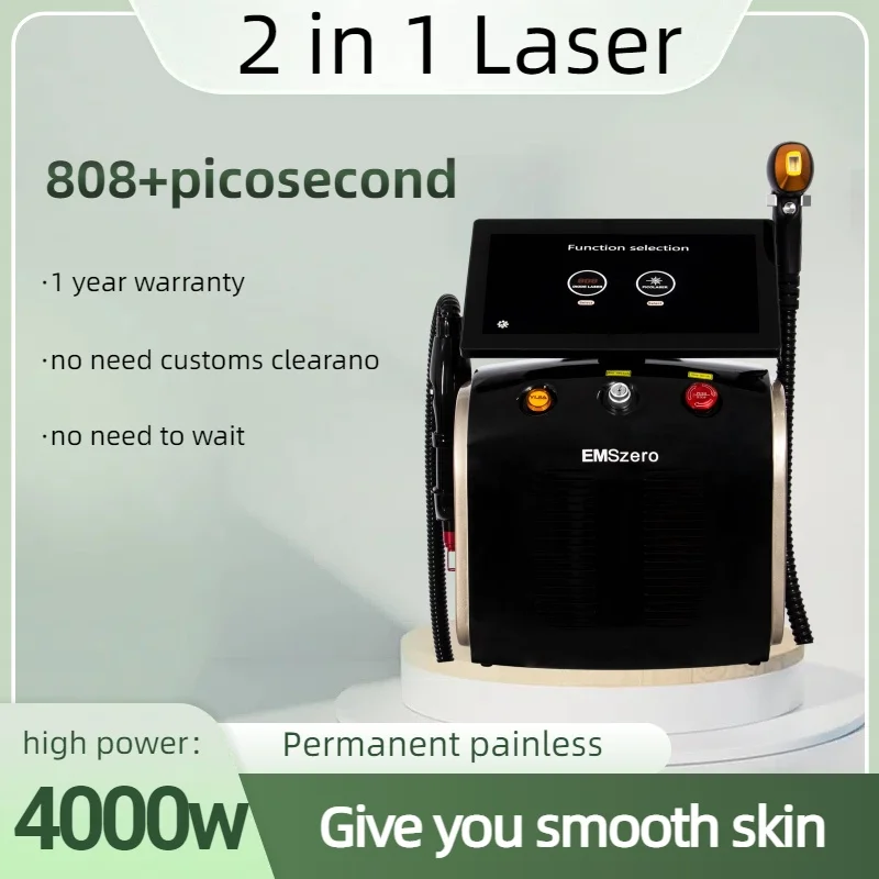 

2025 Newest Professional Picosecond 2 in1 Ice Platinum Diode 755 808 1064nm Laser Hair Removal Permanent Machine