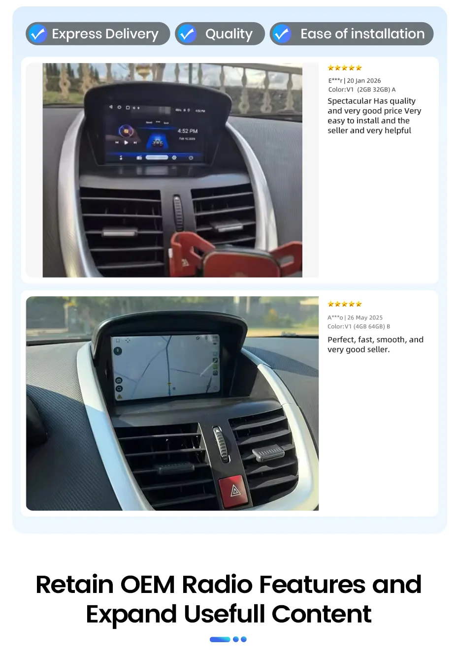 Junsun 7" Wireless CarPlay Android Auto Car Radio for PEUGEOT 207 207CC 2006 2007-2015 Multimedia Wireless Apple CarPlay Smart Intelligent Systems IPS Touch Screen Stereo Video Player 2 Din Autoradio Head Unit Navigation BT GPS 4G WIFI FM AM DSP RDS SWC
