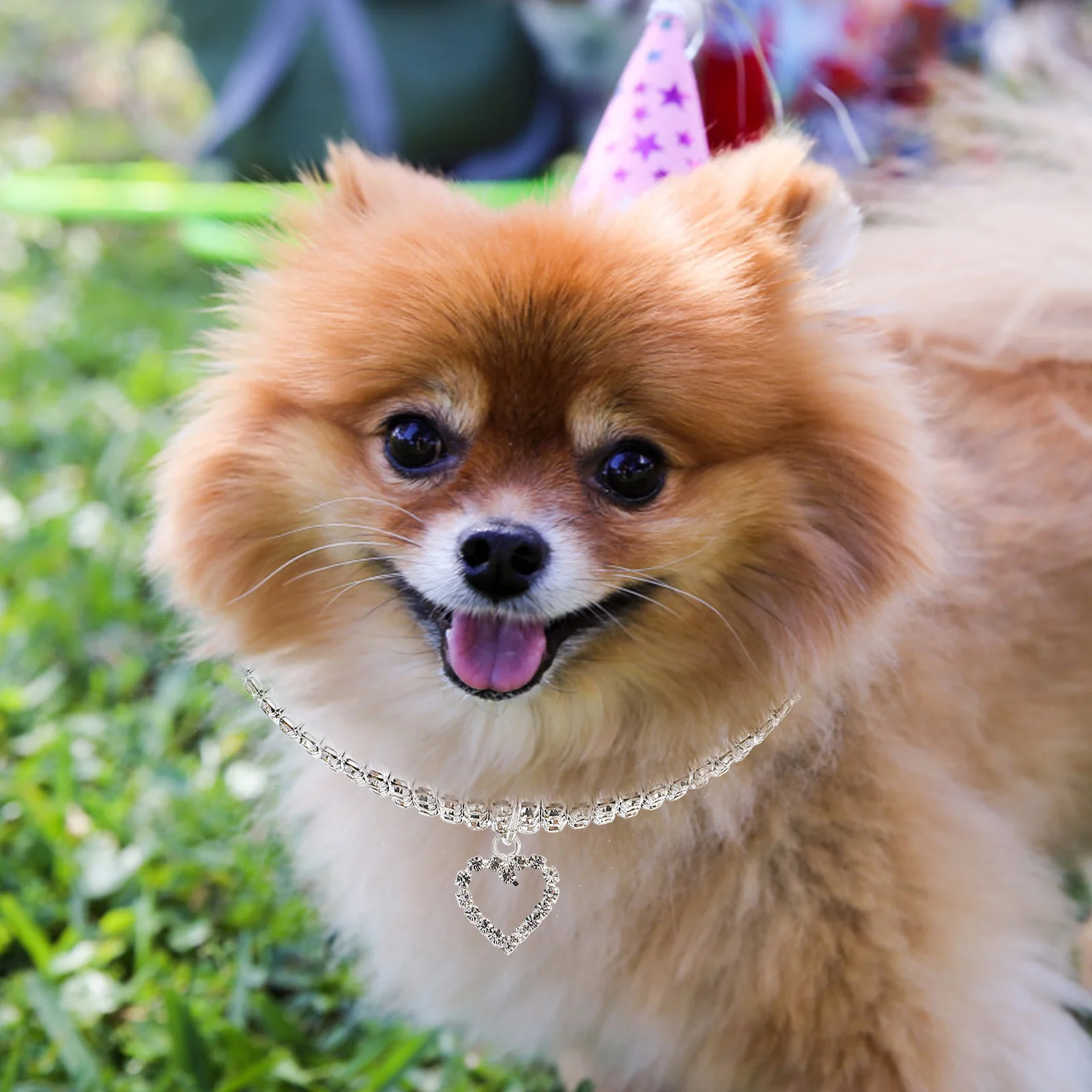 

Stylish Dog Necklace Jewelry Rhinestone Neckwear for Small Dogs Puppy Decor Durable Comfortable Chain Dog Collar Pet Neck