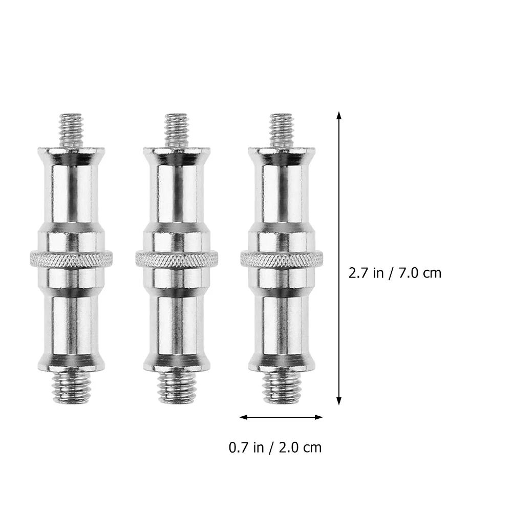 

3Pcs Adapter Threaded Screw Camera Spigot Converter Fast Install for Tripod Light Stand Flash Light Mount Threaded Screw Adapter
