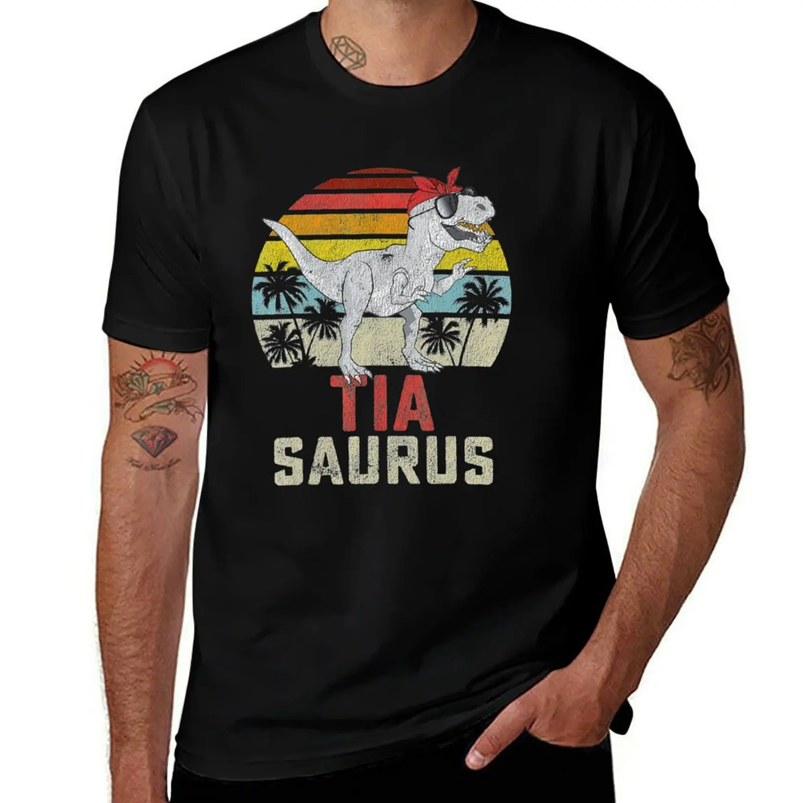 Tiasaurus T Rex Dinosaur Tia Saurus Family Matching T-Shirt t shirt man luxury T-Shirt