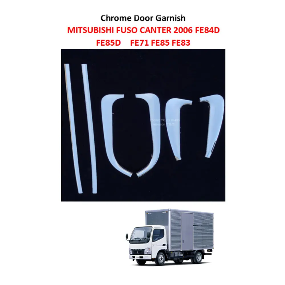 FDONG 1 Set 2 Pcs Chrome Door Garnish for MITSUBISHI FUSO CANTER 2006 FE84D FE85D  FE71 FE85 FE83