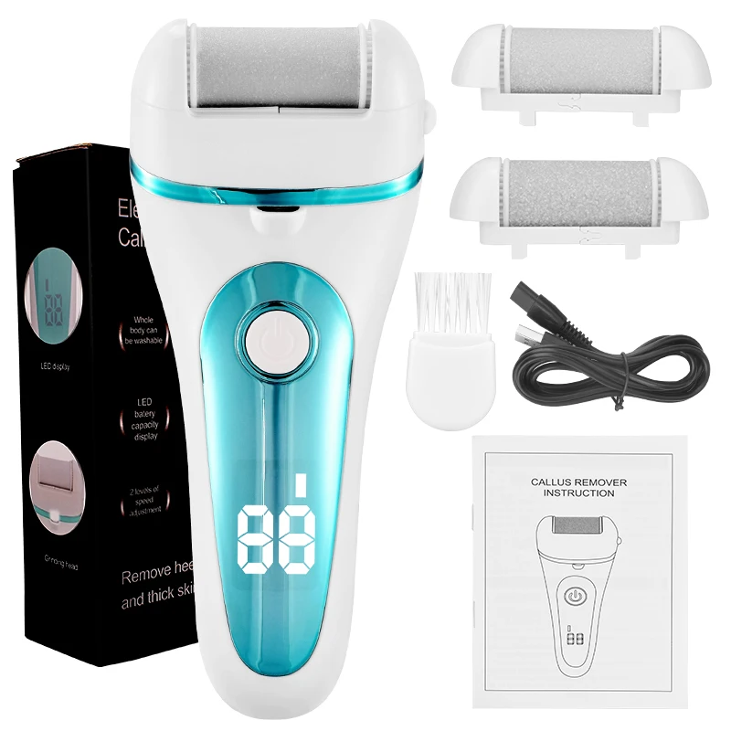 Electric Foot File Grinder Dead Dry Skin Callus Remover Rechargeable Feet Pedicure Tool Foot Care Tools for Hard Cracked Clean