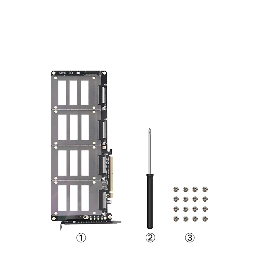 

JEYI PCIE X8/X16 2/4 Disk U.2 Adapter Card 2U2X8/4U2X16 SSD PCI-E 4.0 X8/X16 Riser Card for Windows 10/8/Linux Conversion Card