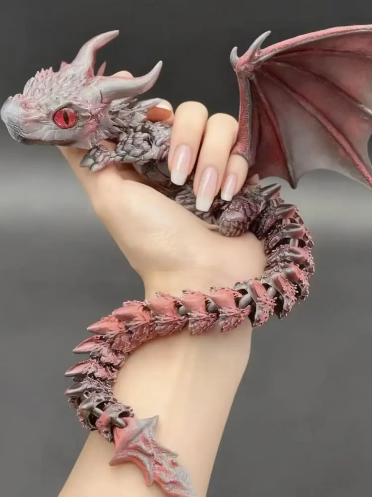 2026 Neuer Bestseller 3D-Gedrucktes Großes Horn-Drachen-Modell Spielzeug mit Beweglichen Gelenken Actionfigur Partydekoration Handwerksgeschenk Großhandel