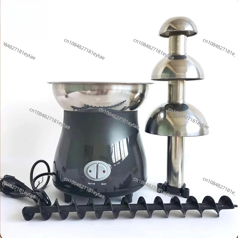 200W Small Stainless Steel Chocolate Fountain Machine Commercial 3-layer Chocolate Melting Machine Birthday Party Tool