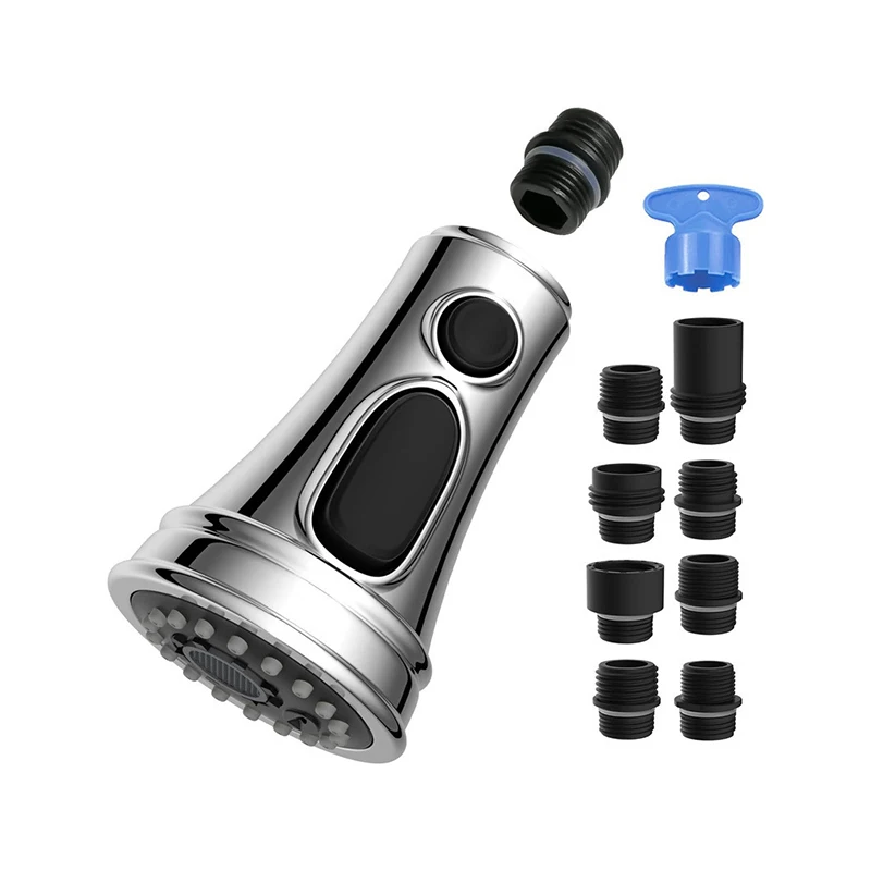 Kitchen Pull Out Faucet Sprayer Nozzle 3 Modes Water Saving Kitchen Sink Shower Spray Head For 1/2