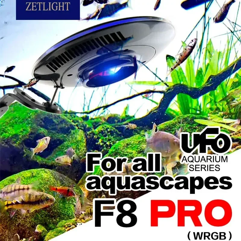 ZETLIGHT F8 pro  Full Spectrum WiFi App Programable Freshwater  Plant LightLandscaping, Rainforest UFO F8 PRO aquarium light