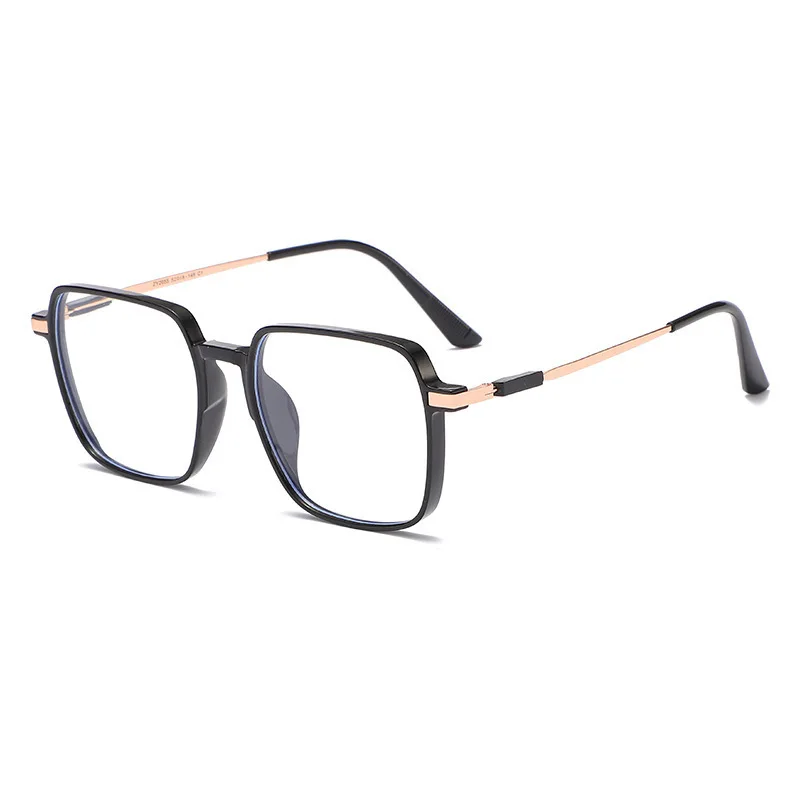 Photochromic Sun Glasses Large Frame Glasses Women\'s Flat Glasses The Lenses Turned Into Gray Glasses