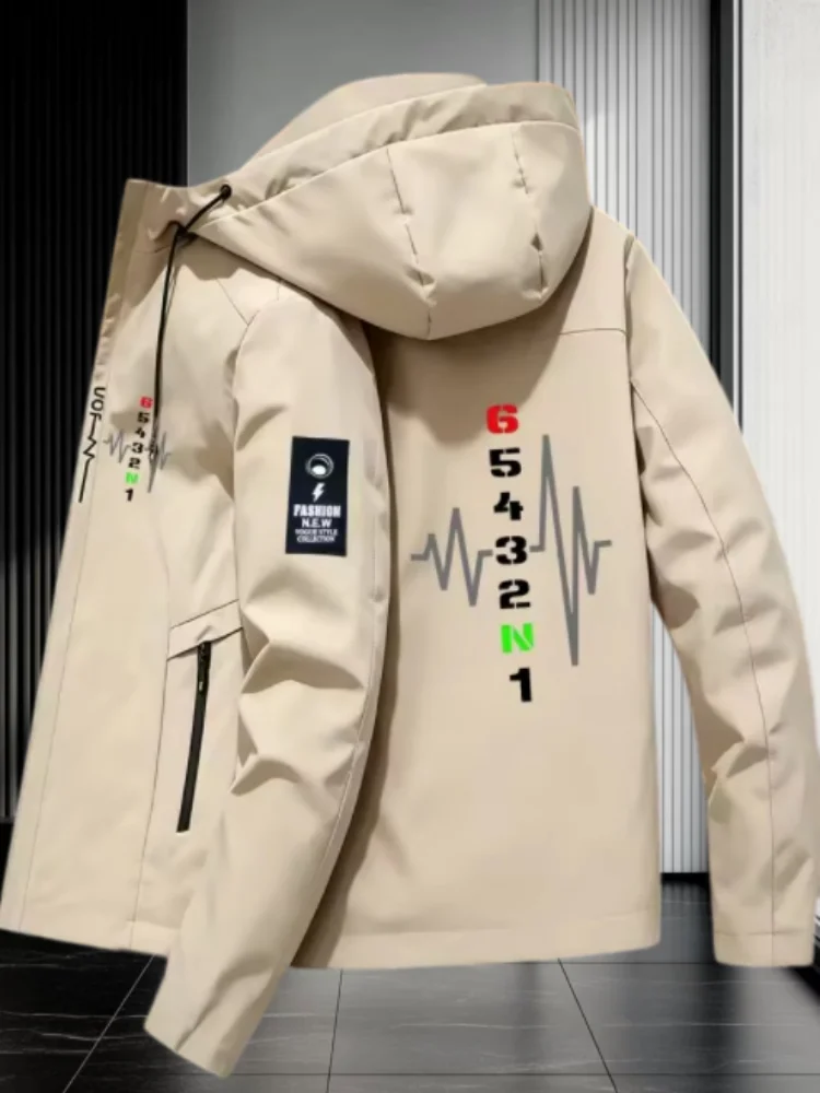 2026 exquisite men' spring and autumn outdoor brand new hooded pocket jacket lightweight windproof casual full zipper jacket top