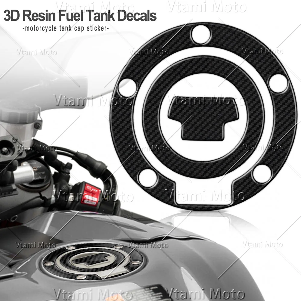 For YAMAHA YZF R1 R6 MT-07 MT09 mt10 Tracer 9 GT Tracer 700 3D Motorcycle Fuel Tank Cap Stickers Gas Oil Cap Protection Decals