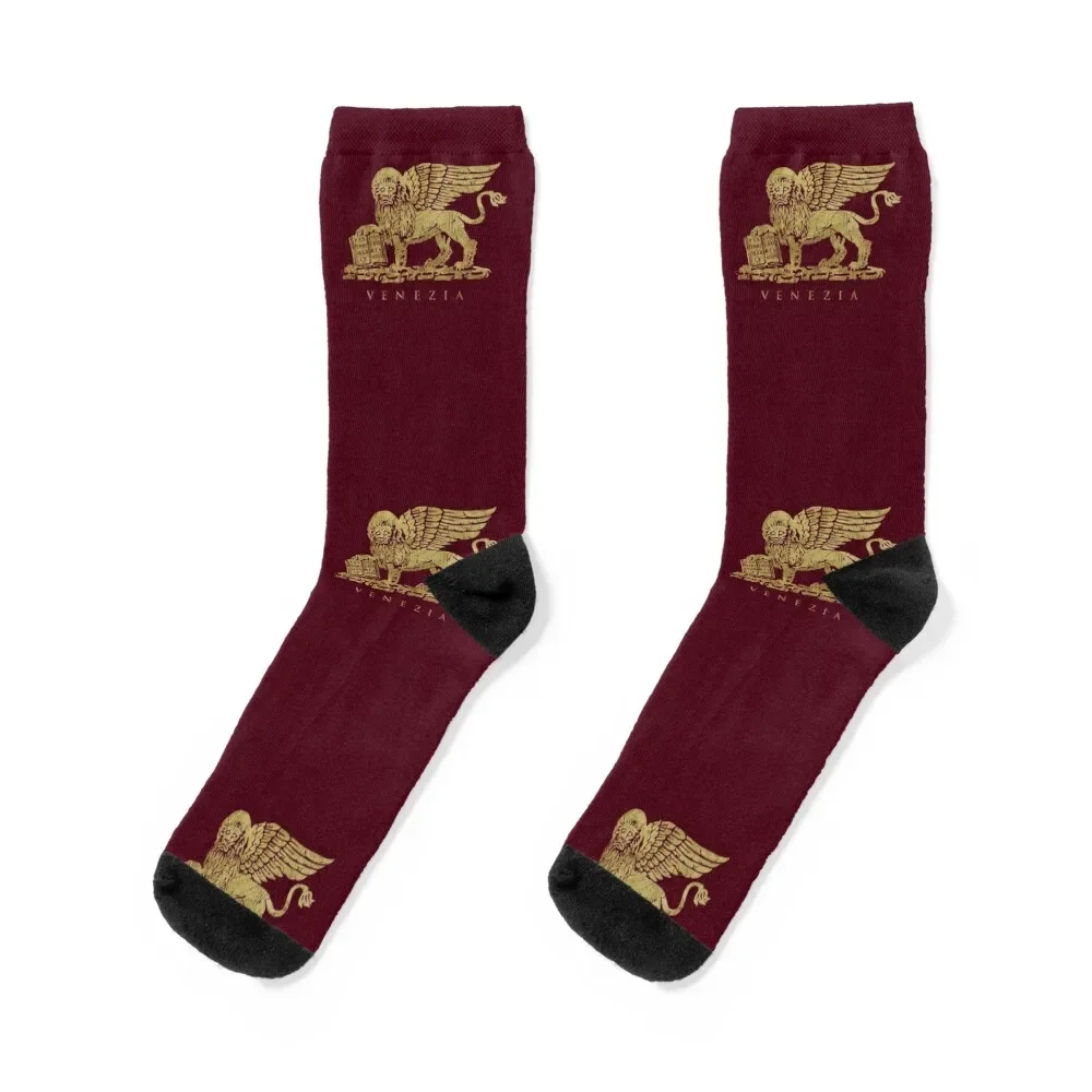 

Leone di San Marco of Venezia - Vintage Gold Socks kawaii Non-slip Boy Socks Women's