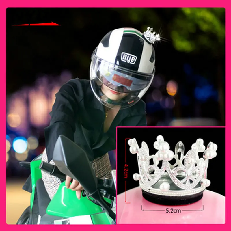 Lavoro manuale creativo moto auto elettrica casco in metallo Decor manuale corona tazza decorazione angoli accessori casco moto