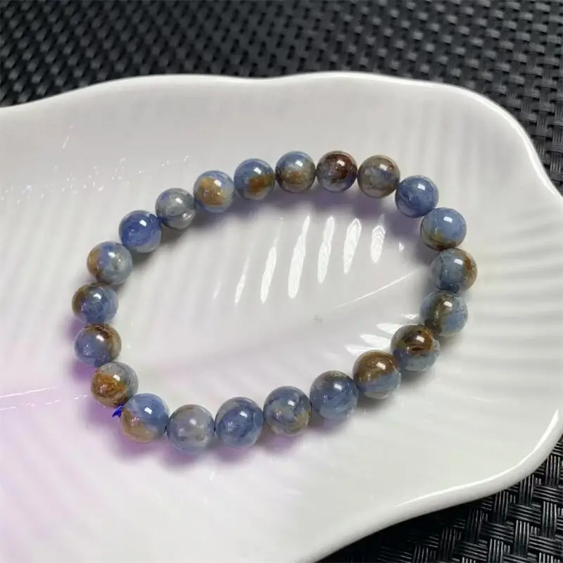 

8.5MM Natural Kyanite Bracelet Fortune Energy Bangle Mineral String Woman Amulet Jewelry Healing Gift 1pcs