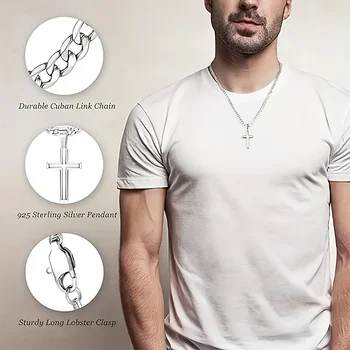 10 最佳銷售 925銀十字項鍊 - №1