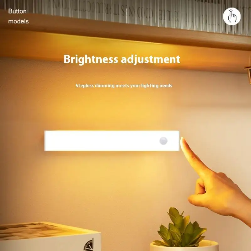 Rechargeable Motion Sensor LED Bar Light Induction Night Light Portable Lamp For Kitchen Cabinet Bedside Bathroom Mirror Light