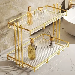1PC Bathroom Organizer Rack Acrylic Makeup Storage Hooker Shelves For Skincare Cream Cosmetics Living Room Kitchen Accessories