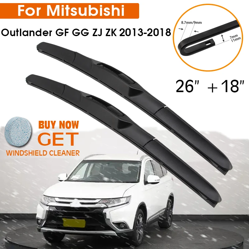 Wycieraczka samochodowa do Mitsubishi Outlander GF GG ZJ ZK 2013-2018 gumowa silikonowa wycieraczka do przednie okno 26 