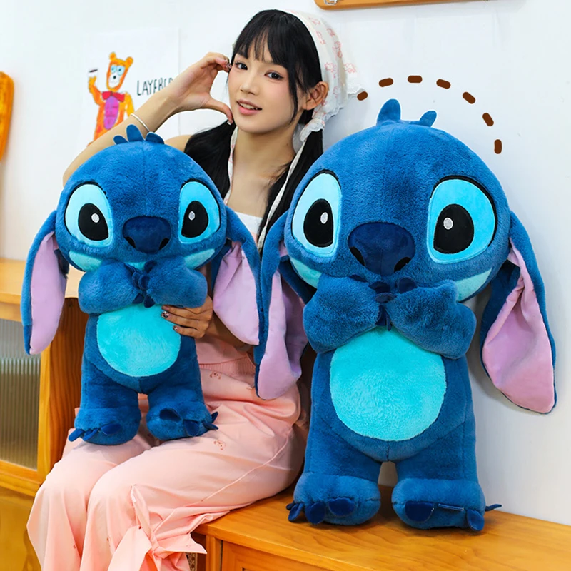 

30/40/50cm Disney Plush Doll Stitch Toy Sleeping Breathing Bear Plush Soothing Music Sleep Playmate Kawaii Light Child Toy Gift