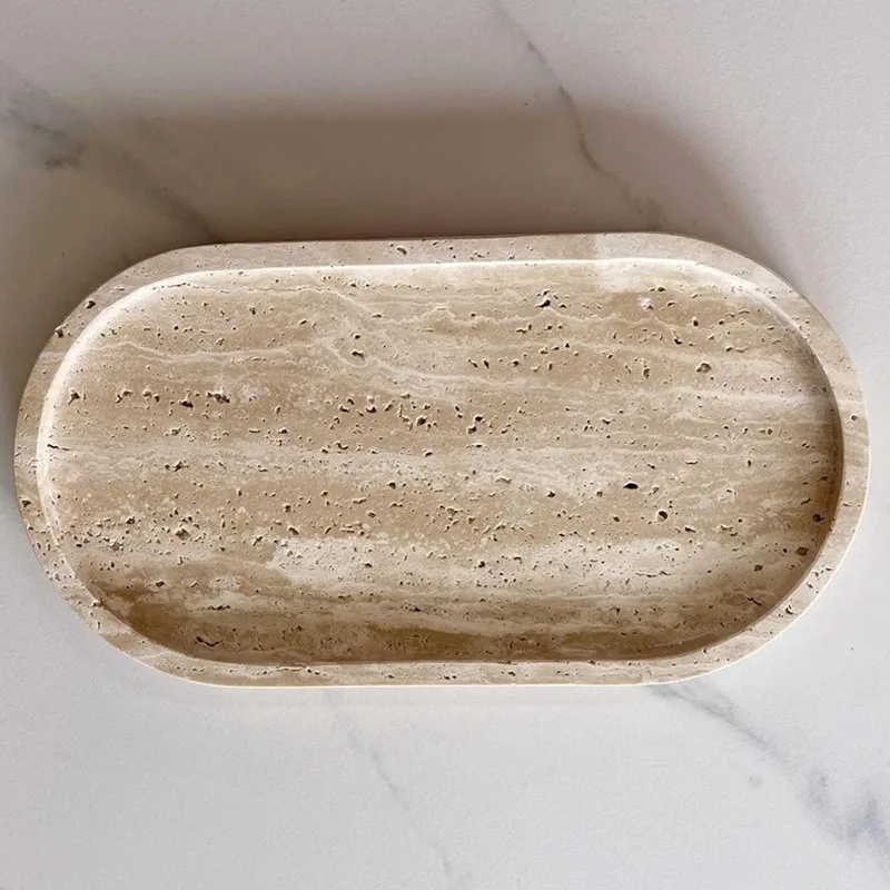 Marble Jewelry Tray Minimalist Ring Storage Trays Retro Necklaces Earring Bracelet Display Pallet Jewellery Showcases Organizer