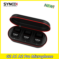 SYNCO G2A1 Pro G2A2 Pro  Wireless Microphone System 2.4GHz Interview Lavalier Lapel Mic Receiver Kit for Phones DSLR Tablet
