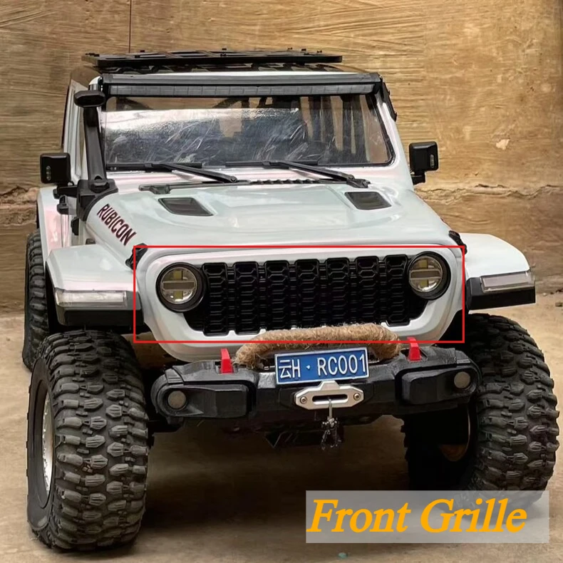 RC Crawler Front Grille ABS Injection Molding Silicone Cast Decor Parts For RLAARLO JK07 MK07 Off-road Car Modified Accessories