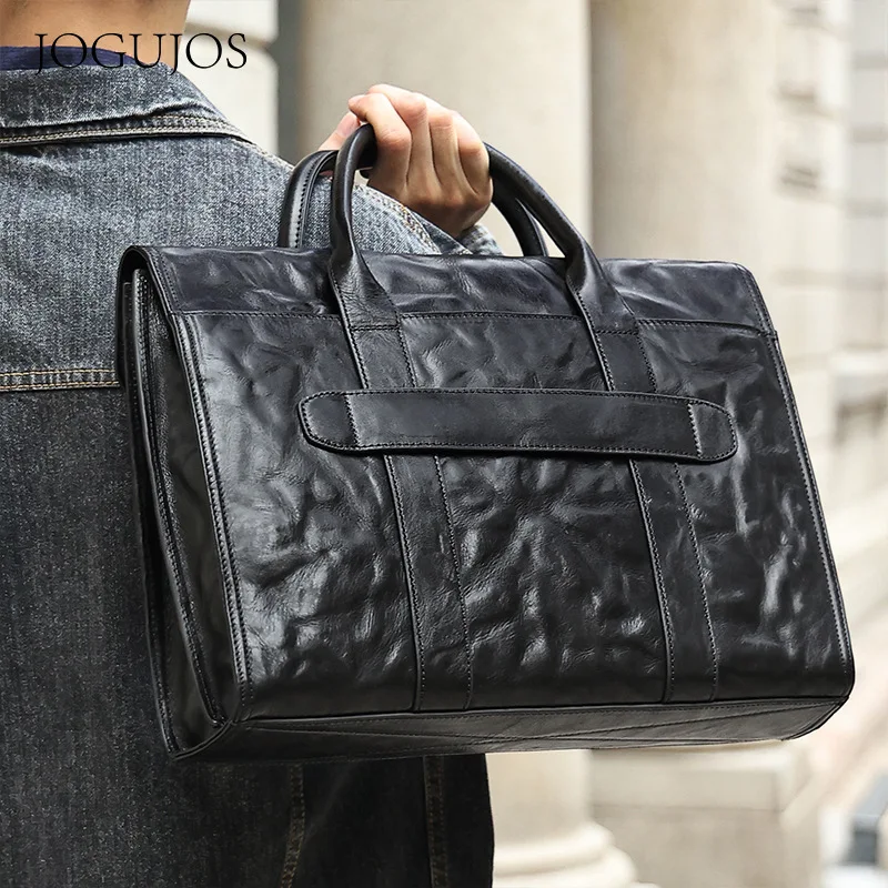 Sacs à bandoulière en cuir véritable pour hommes, modules d'embrayage, sac à main en peau de squelette, étui Chimbombs, sac pour ordinateur portable, première couche, cuir de vachette initié